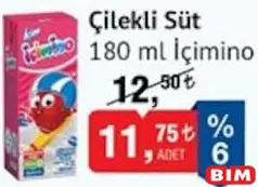 İÇİM İÇİMİNO ÇİLEKLİ SÜT 180 ML